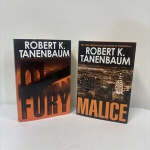 Lot Of 2 by Robert K. Tanenbaum: Fury & Malice 1st Editions